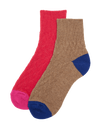 2pk Thermal Wool Blend Ankle High Socks