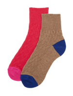 2pk Thermal Wool Blend Ankle High Socks