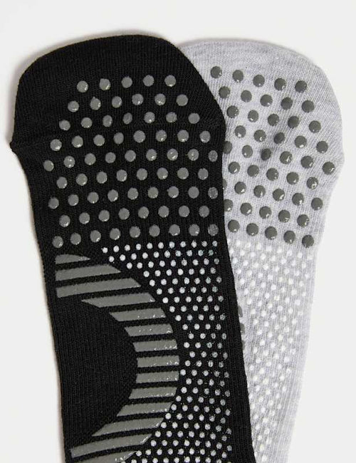2pk Cotton Blend Yoga Socks
