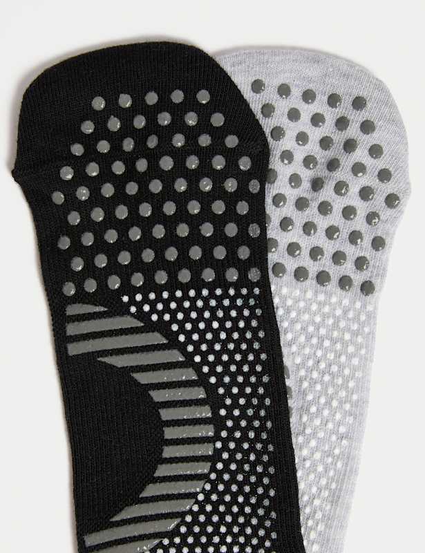 2pk Cotton Blend Yoga Socks
