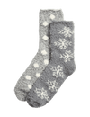 2pk Cosy Snowflake Fluffy Socks