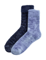 2pk Velvet Ankle High Socks