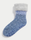 Fluffy Faux Fur Collar Slipper Socks