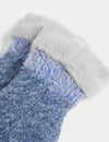 Fluffy Faux Fur Collar Slipper Socks