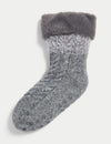 Fluffy Faux Fur Collar Slipper Socks