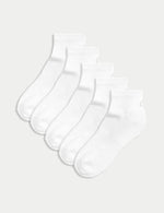 5pk Cotton Rich Cushioned Anklets