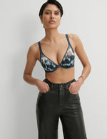 Tivoli Mesh Printed Wired Plunge Bra (A-E)