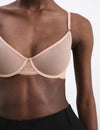 Murcia Sheer & Lace Wired Demi Cup Bra A-E