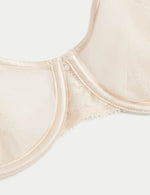 Sheer and Lace Wired Balcony Bra (A-E)