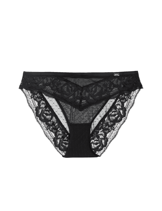 Sheer and Lace High Leg Knickers