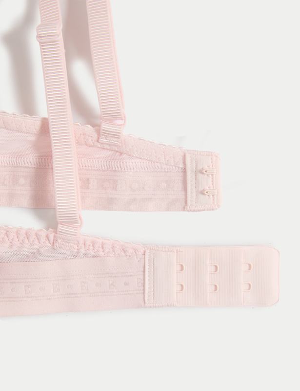 Lotta Ribbed Wired Demi Bra with Cotton (A-E)