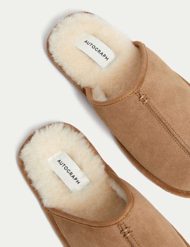 Suede Mule Slippers with Freshfeet™