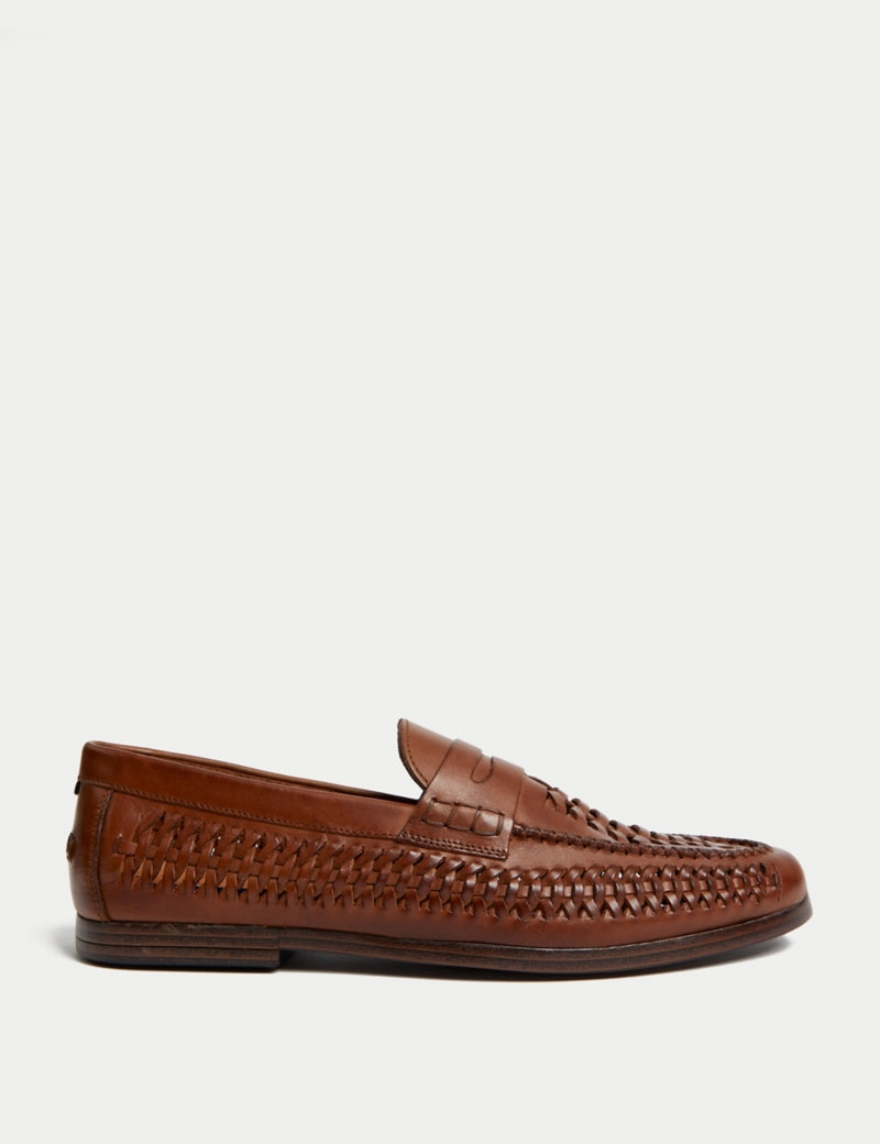 Leather Slip-On Loafers