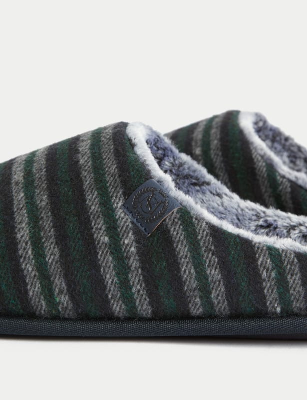 Striped Mule Slippers with Freshfeet™