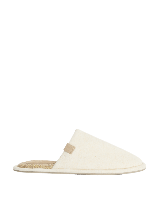 Linen Rich Mule Slippers