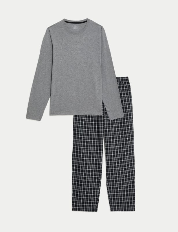 Pure Cotton Checked Pyjama Set