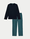 Pure Cotton Checked Pyjama Set