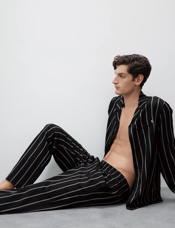 Lyocell Striped Pyjama Bottoms