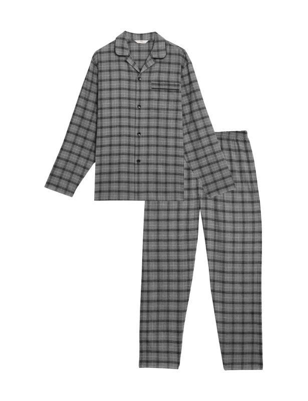 Brushed Cotton Checked Pyjama Set