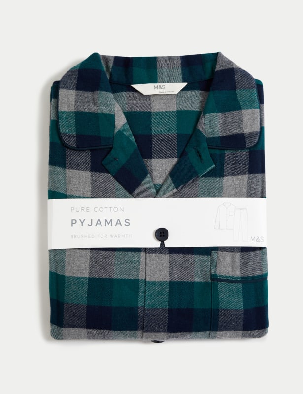 Brushed Cotton Checked Pyjama Set