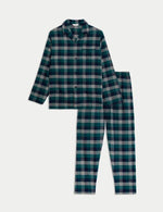 Brushed Cotton Checked Pyjama Set