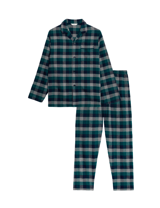 Brushed Cotton Checked Pyjama Set