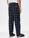 Pure Cotton Checked Loungewear Bottoms