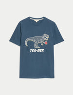 Pure Cotton Tea Rex Graphic T-shirt