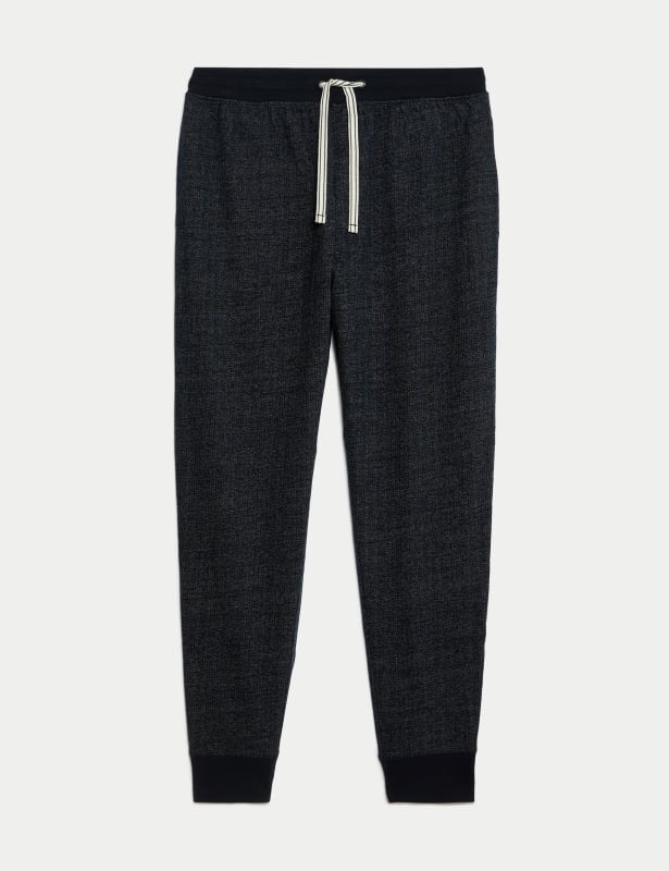 Pure Cotton Textured Joggers