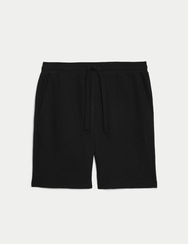 Pure Cotton Waffle Loungewear Shorts