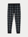 Cosy Knitted Checked Jogger Bottoms