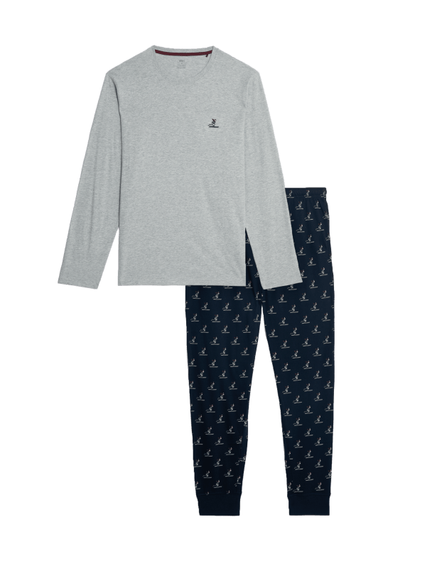 Pure Cotton Ski Print Pyjama Set