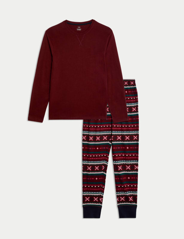 Pure Cotton Fair Isle Pyjama Set