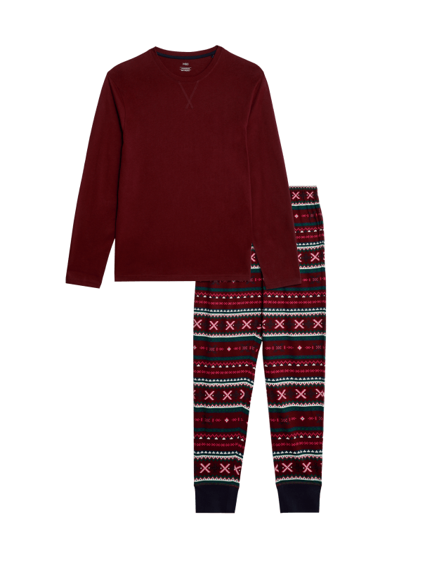 Pure Cotton Fair Isle Pyjama Set