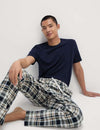 Pure Cotton Checked Loungewear Bottoms