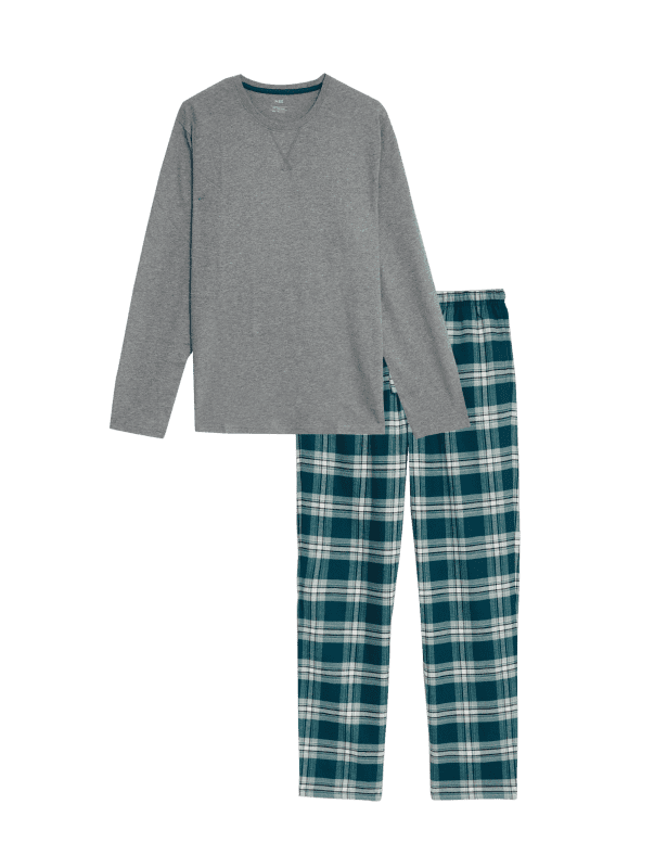 Brushed Cotton Checked Pyjama Set