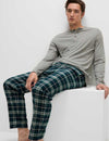 Pure Cotton Henley Check Pyjama Set