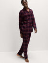 Pure Brushed Cotton Checked Pyjama Set