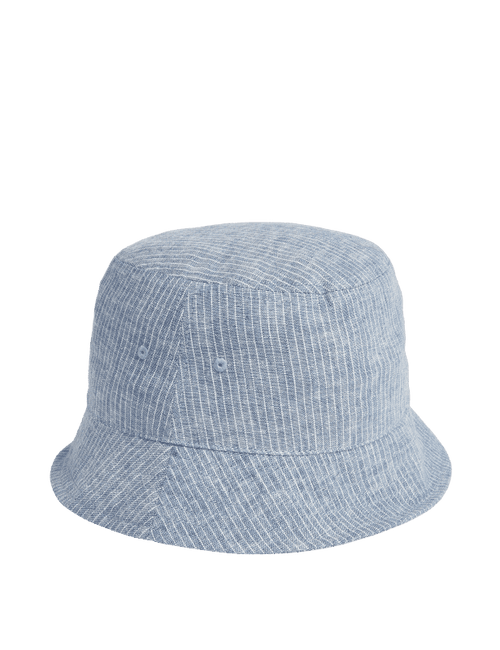 Linen Rich Striped Bucket Hat