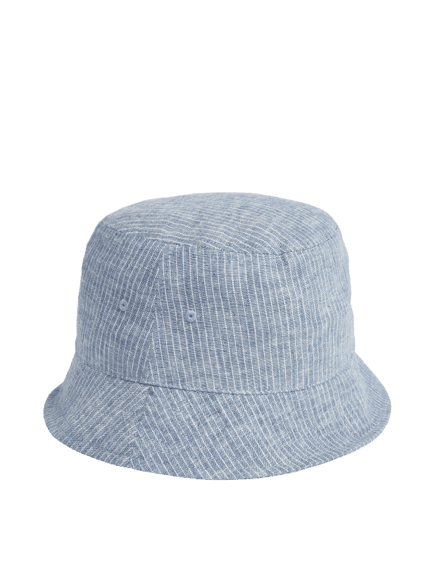 Linen Rich Striped Bucket Hat