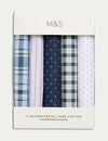 5pk Pure Cotton Patterned Handkerchiefs