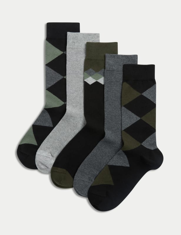 5pk Cool & Fresh™ Assorted Cotton Rich Socks