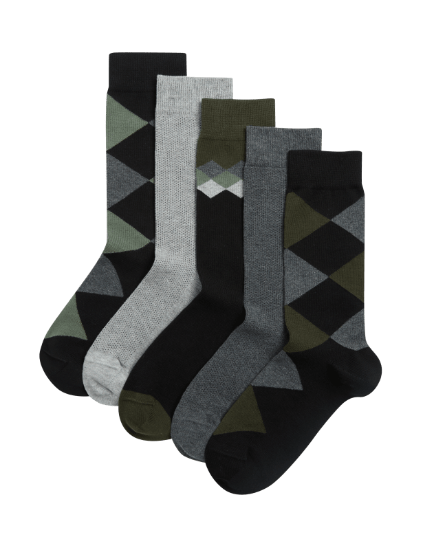 5pk Cool & Fresh™ Assorted Cotton Rich Socks