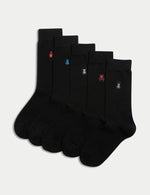 5pk Cool & Fresh™ Bug Cotton Rich Socks