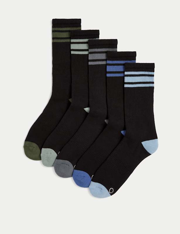 5pk Cotton Rich Sports Socks