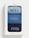 3pk Best Dad Ever Cotton Rich Socks