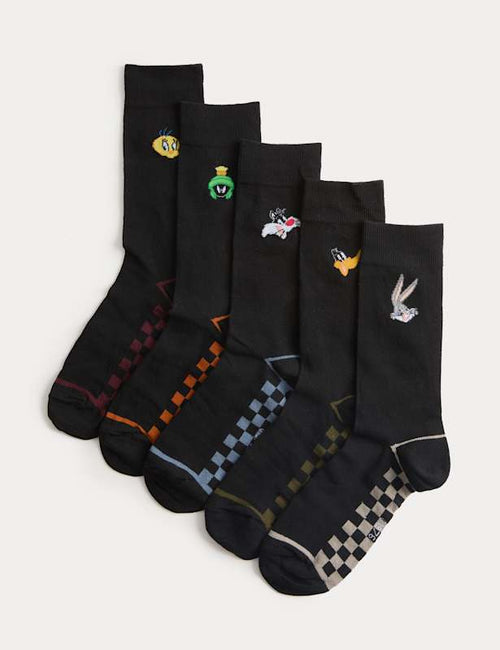 5pk Cool & Fresh™ Looney Tunes™ Cotton Rich Socks