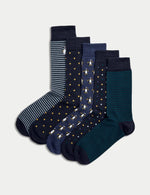 5pk Penguin Cotton Rich Socks