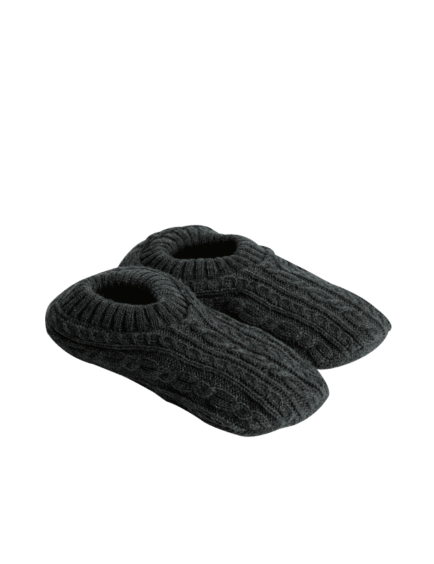 Cable Knit Slipper Socks