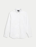 Regular Fit Linen Blend Weave Shirt